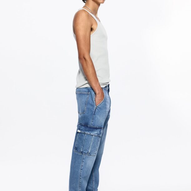 Pull&Bear Pantaloni eleganți  albastru denim preţ