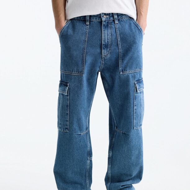 Pull&Bear Pantaloni eleganți  albastru denim