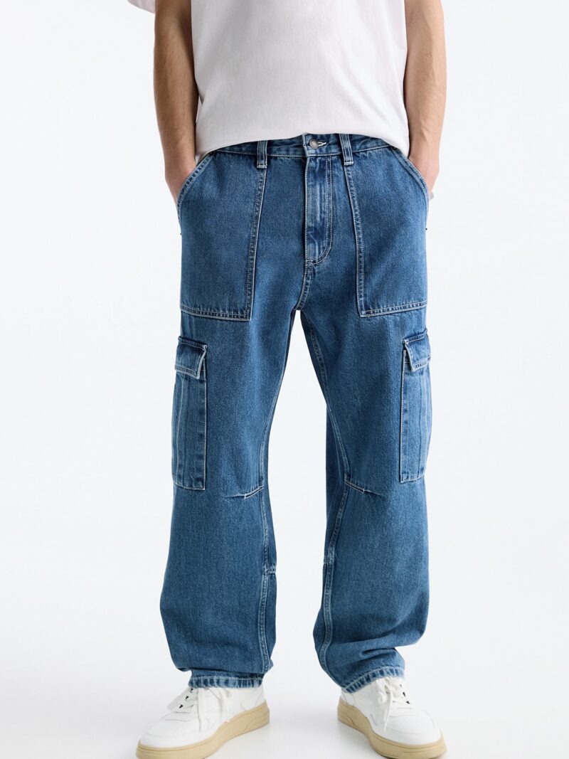 Pull&Bear Pantaloni eleganți  albastru denim