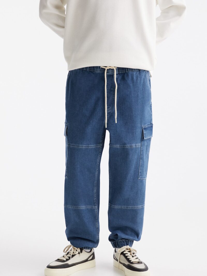 Pull&Bear Pantaloni eleganți  albastru denim