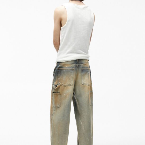 Pull&Bear Pantaloni eleganți  albastru denim / maro deschis preţ