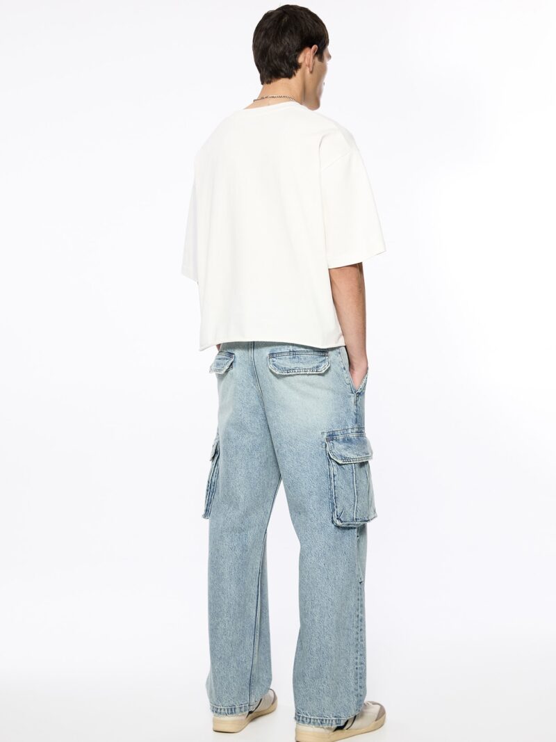 Pull&Bear Pantaloni eleganți  albastru deschis preţ