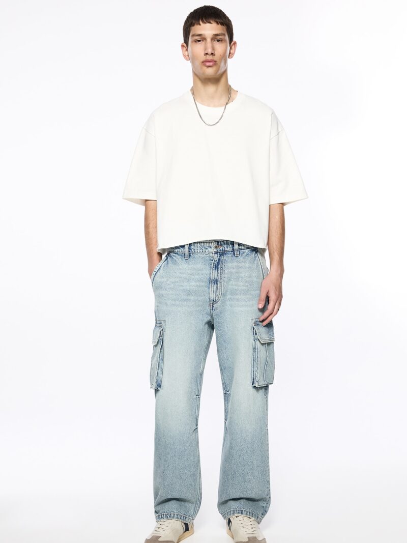 Cumpăra Pull&Bear Pantaloni eleganți  albastru deschis