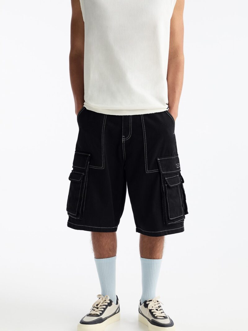 Pull&Bear Pantaloni eleganți  negru