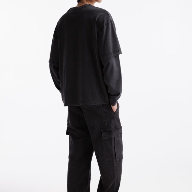 Pull&Bear Pantaloni eleganți  negru