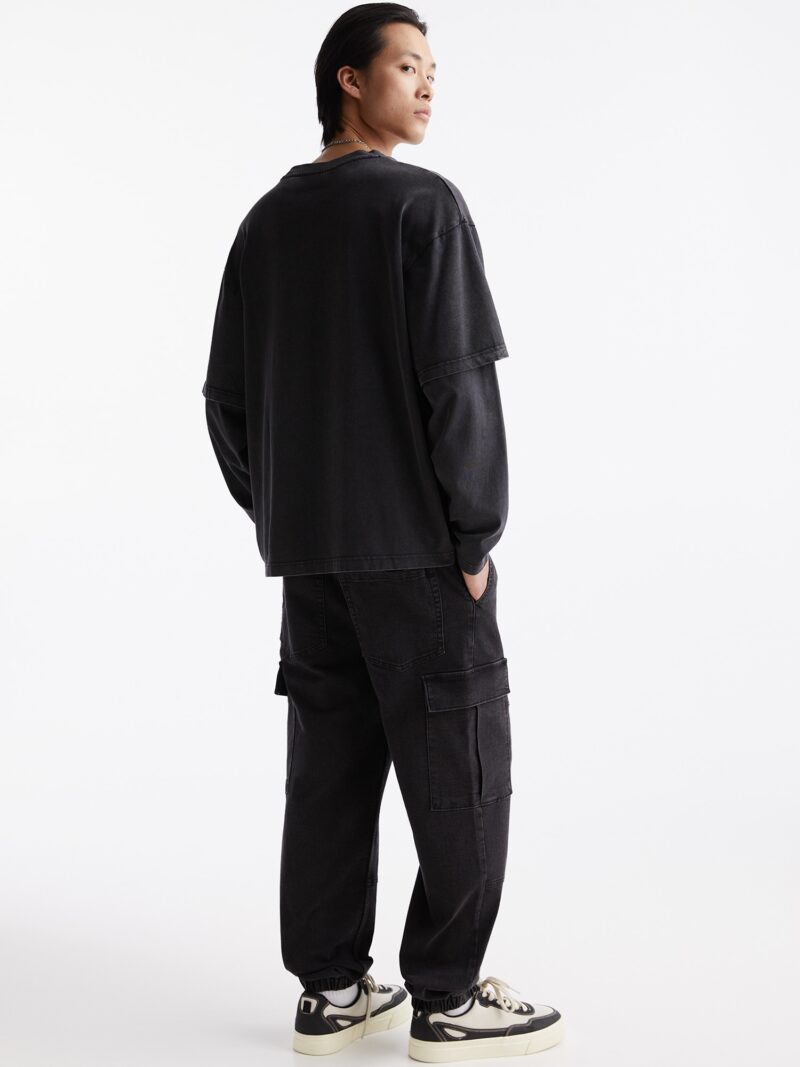 Pull&Bear Pantaloni eleganți  negru