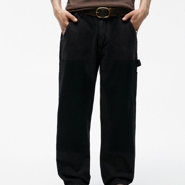 Pull&Bear Pantaloni eleganți  negru denim