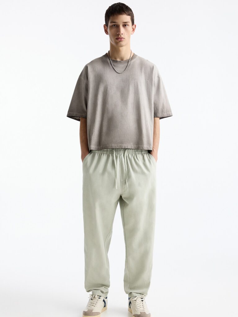 Cumpăra Pull&Bear Pantaloni  verde pastel