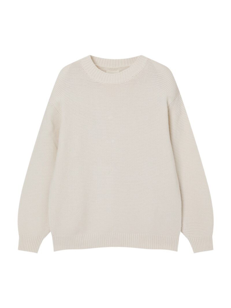 Pull&Bear Pulover  alb coajă de ou