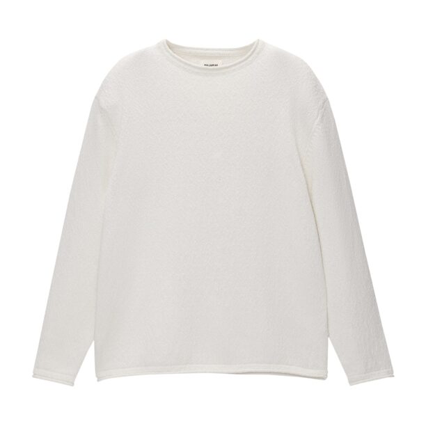 Pull&Bear Pulover  alb natural