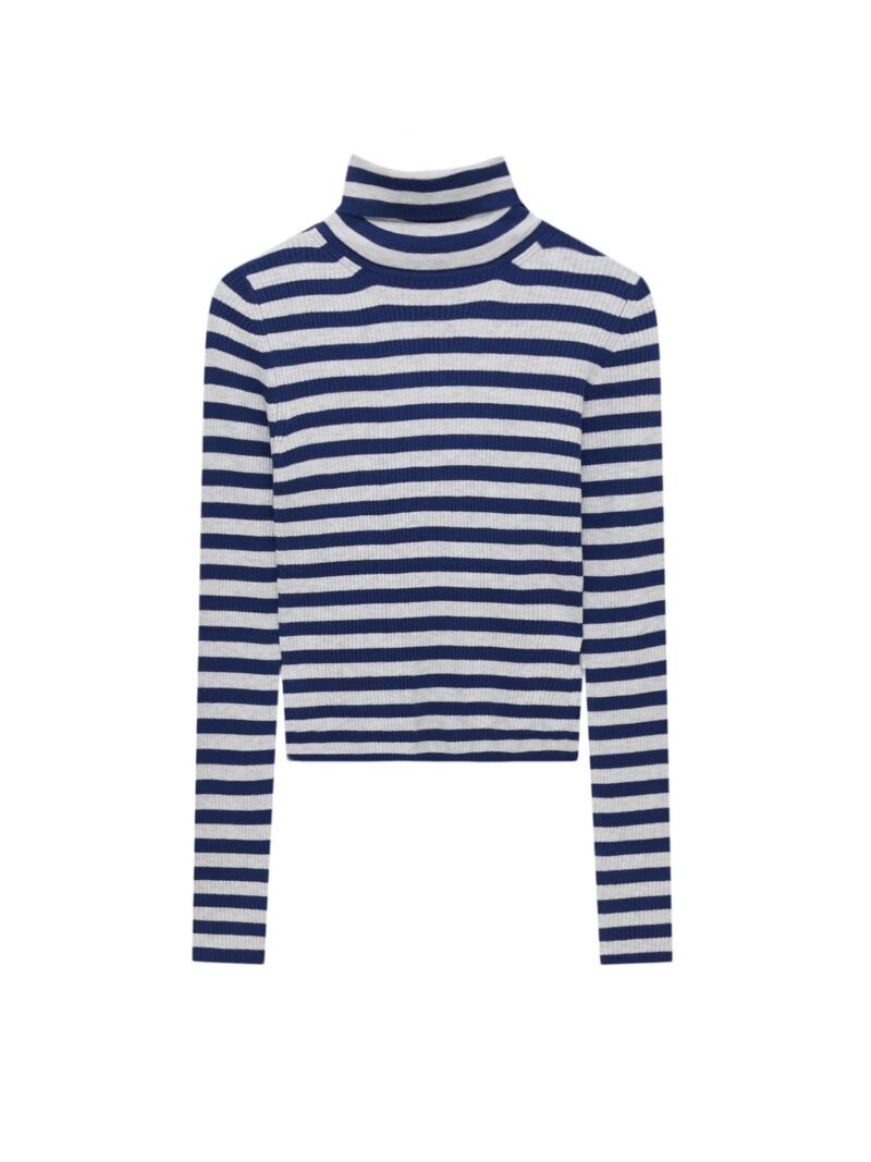 Pull&Bear Pulover  albastru / gri deschis