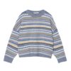 Pull&Bear Pulover  albastru marin / albastru deschis / gri taupe / portocaliu