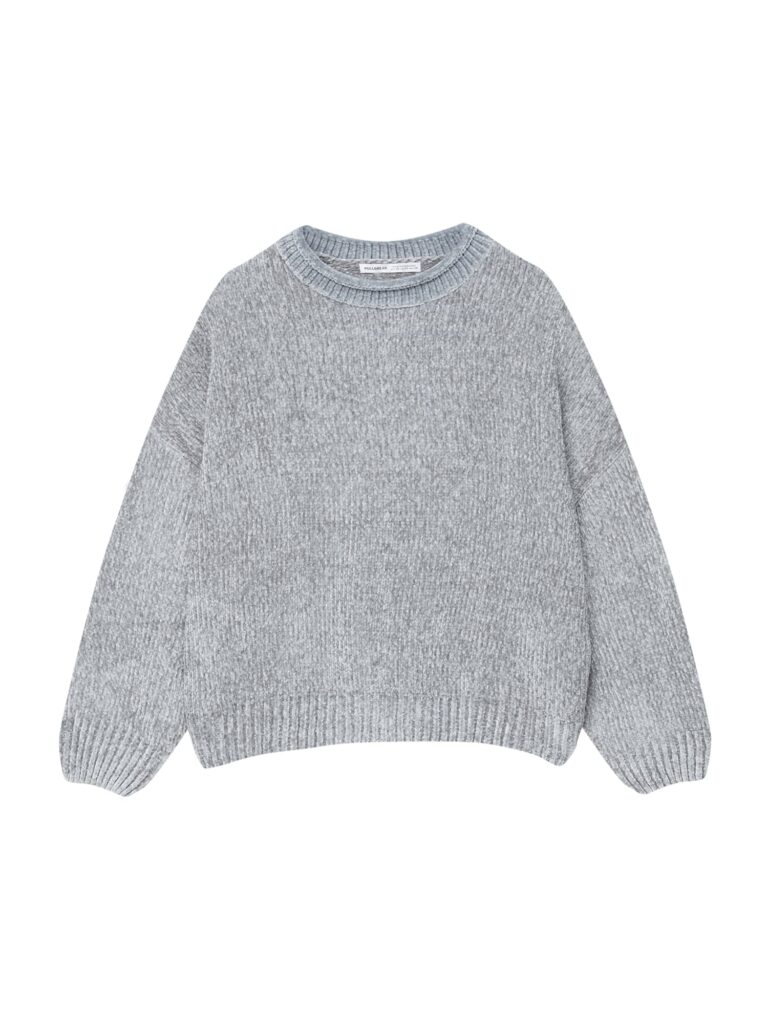 Pull&Bear Pulover  gri deschis