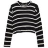 Pull&Bear Pulover  negru / alb