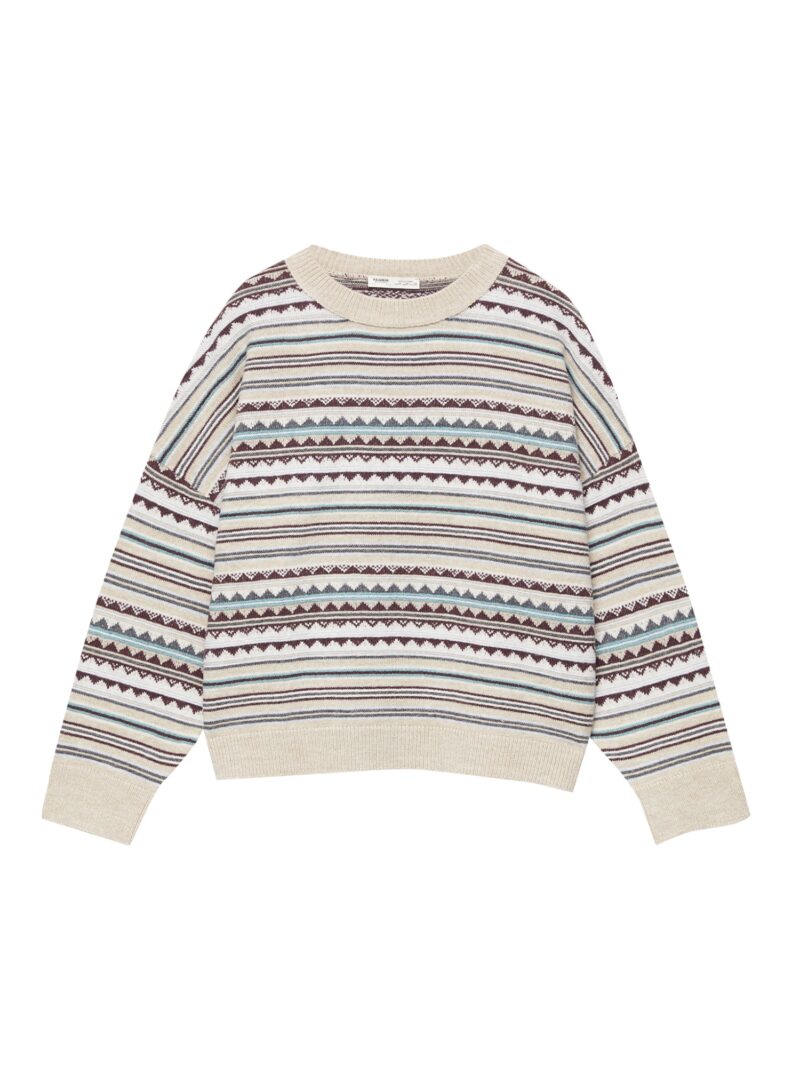 Pull&Bear Pulover  nisipiu / albastru deschis / maro / gri