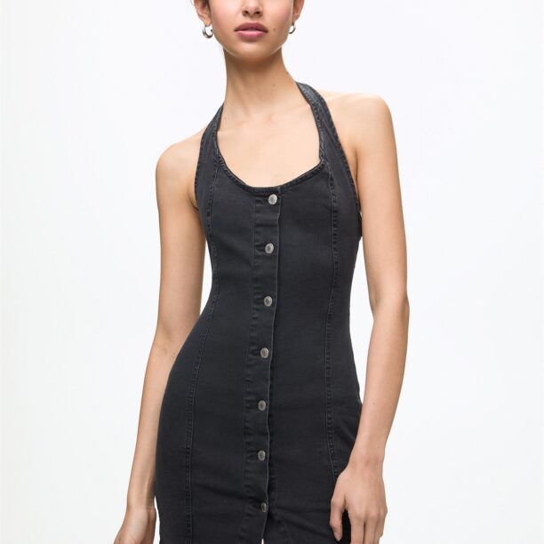 Pull&Bear Rochie tip bluză  negru denim