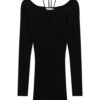 Pull&Bear Rochie tricotat  negru