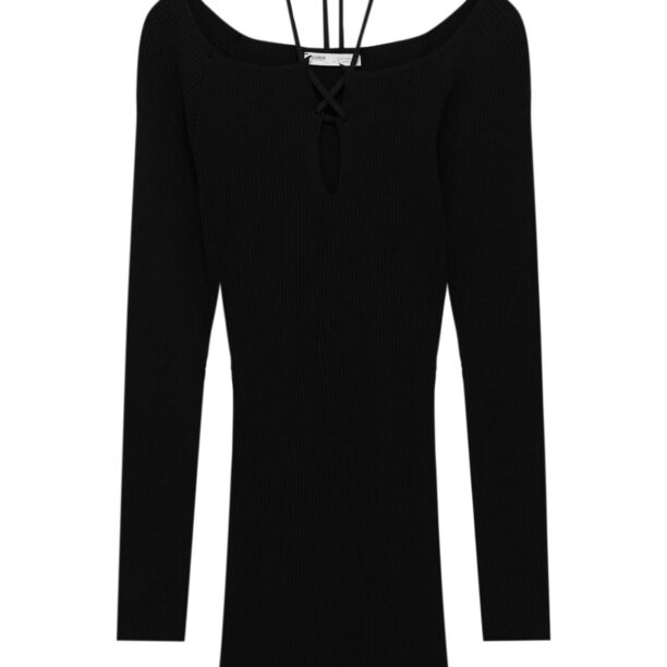 Pull&Bear Rochie tricotat  negru