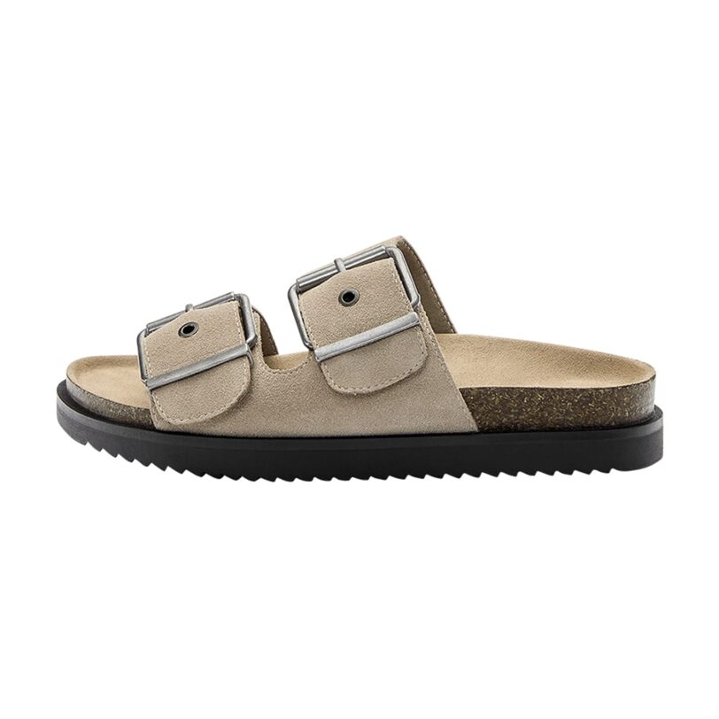 Pull&Bear Saboți  bej / argintiu