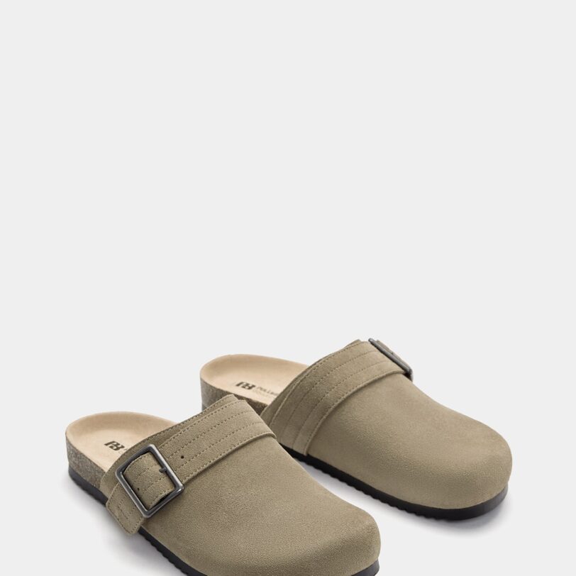 Pull&Bear Saboți  gri taupe preţ