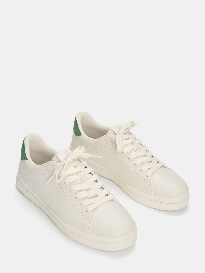 Original Pull&Bear Sneaker low  bej deschis / verde