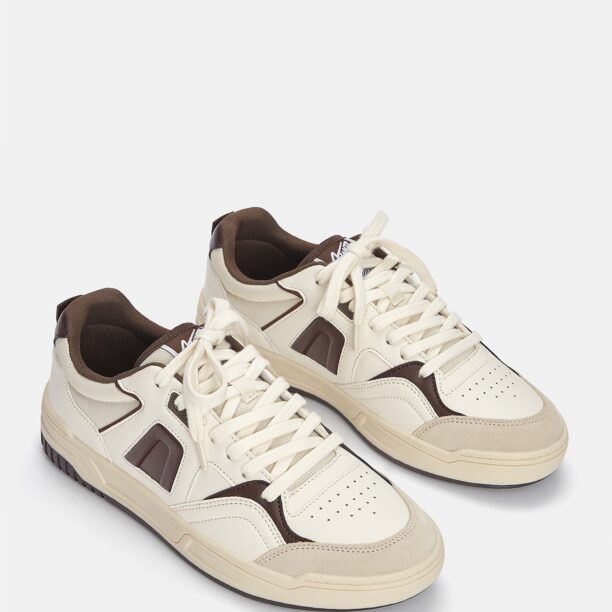 Pull&Bear Sneaker low  crem / maro deschis / maro închis preţ