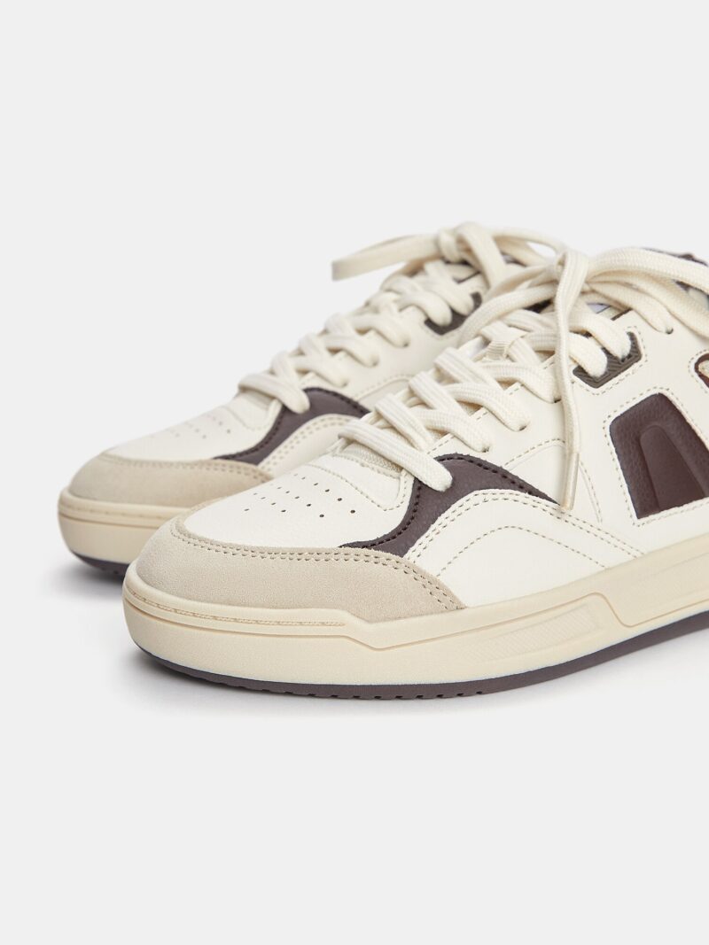 Original Pull&Bear Sneaker low  crem / maro deschis / maro închis