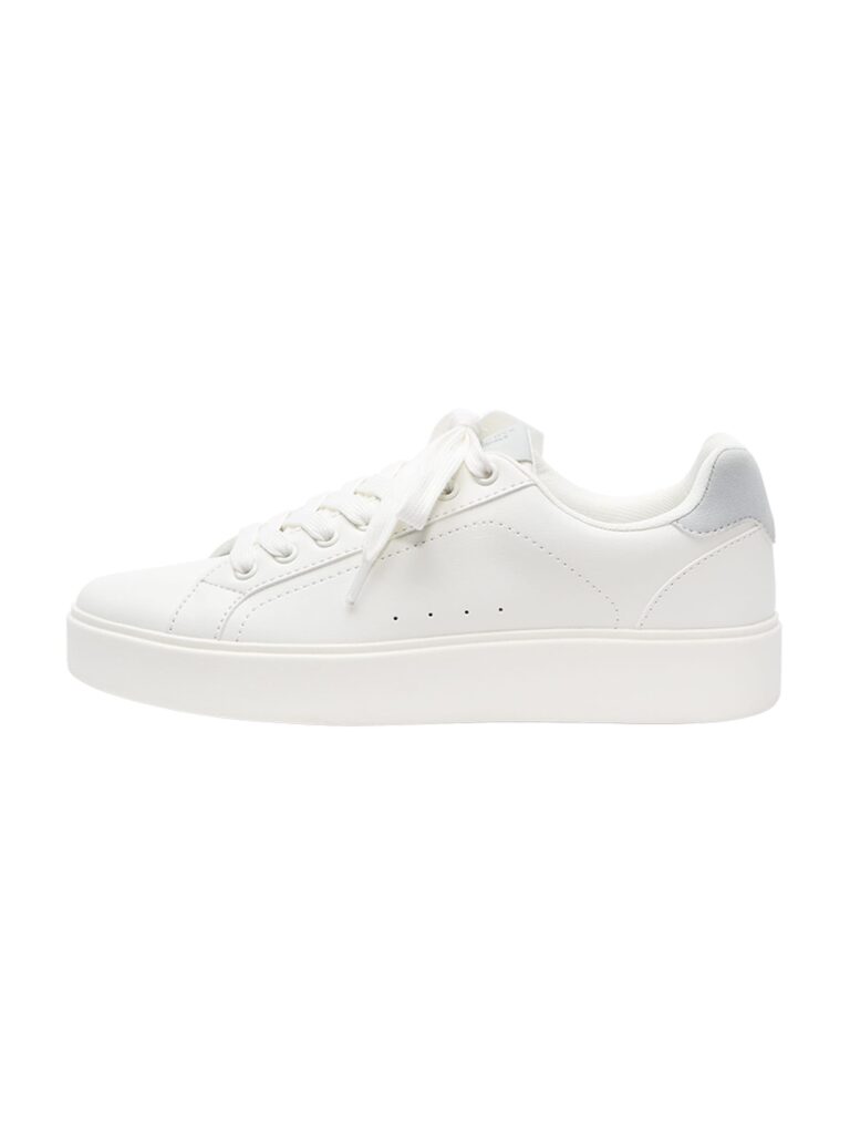 Pull&Bear Sneaker low  gri argintiu / alb