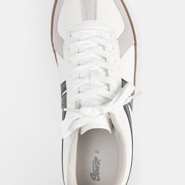 Pull&Bear Sneaker low  negru / alb / alb murdar preţ