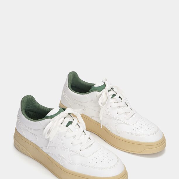 Pull&Bear Sneaker low  verde / alb preţ