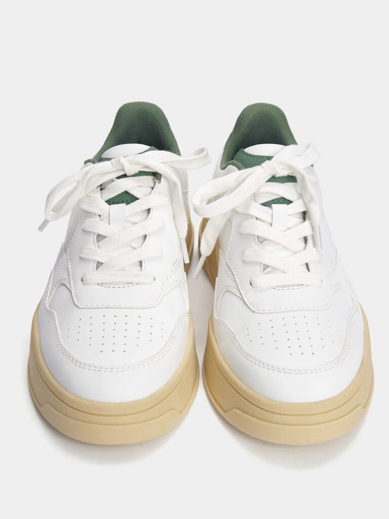 Original Pull&Bear Sneaker low  verde / alb