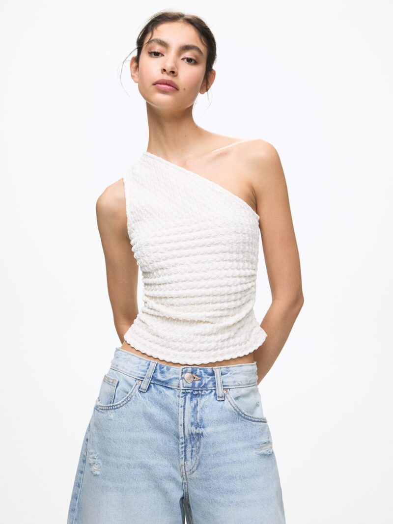 Pull&Bear Top  alb murdar