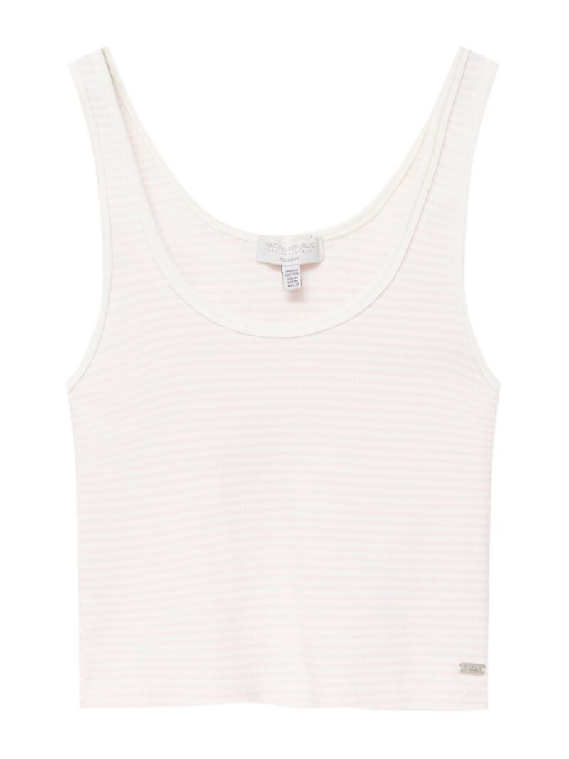 Pull&Bear Top  roz deschis / alb