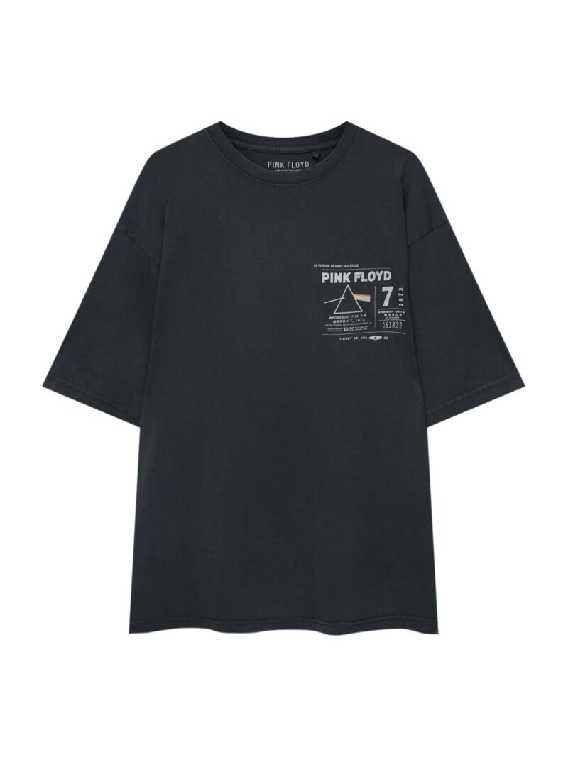 Pull&Bear Tricou  albastru deschis / roșu / negru / alb