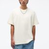 Pull&Bear Tricou  bej deschis / alb