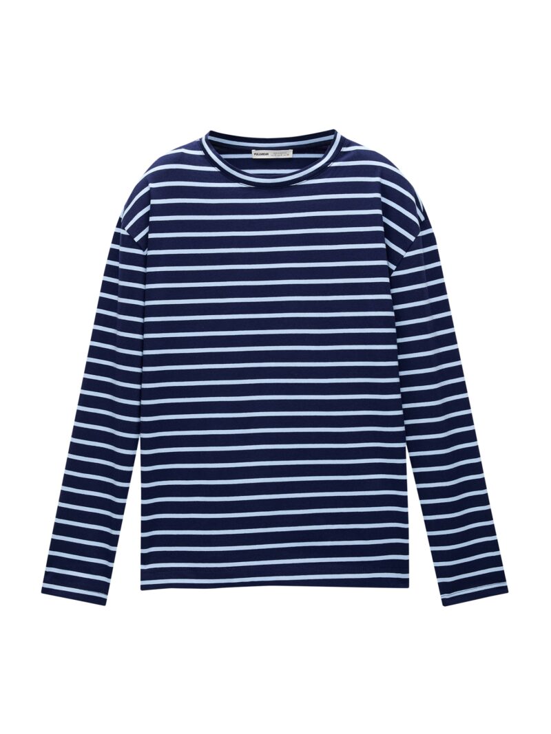 Pull&Bear Tricou  bleumarin / albastru deschis