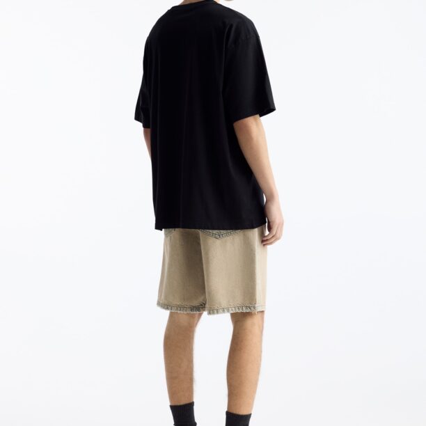 Pull&Bear Tricou  negru / alb preţ