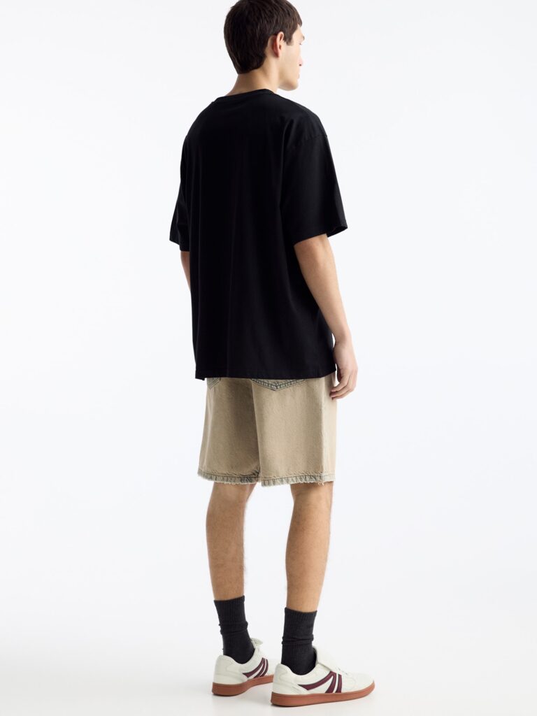 Pull&Bear Tricou  negru / alb preţ