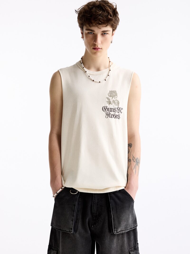 Pull&Bear Tricou  oliv / negru / alb lână