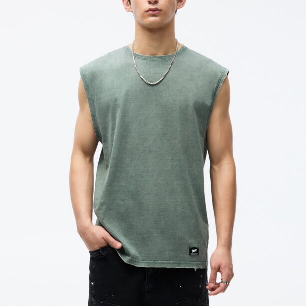 Pull&Bear Tricou  verde pin