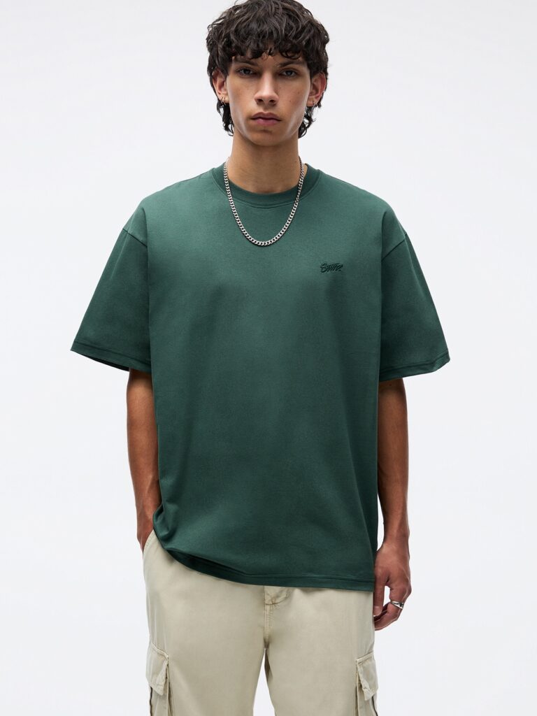 Pull&Bear Tricou  verde pin / verde închis