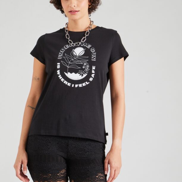 QS Tricou  negru / alb