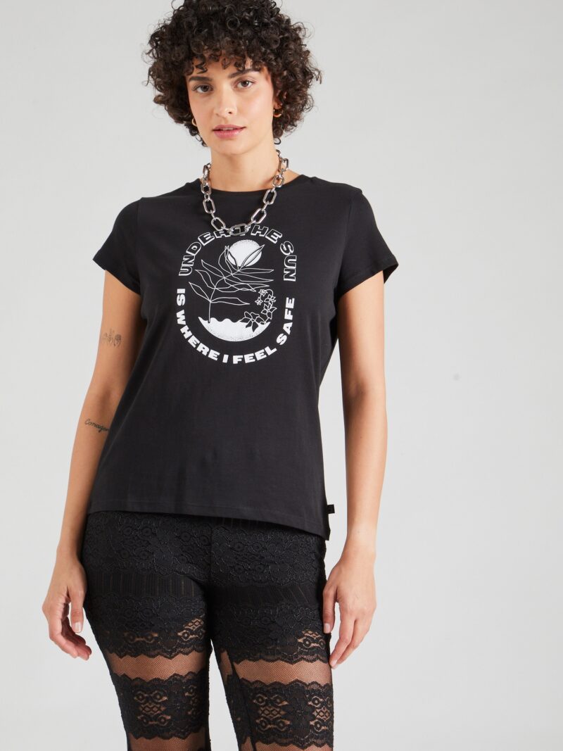 QS Tricou  negru / alb