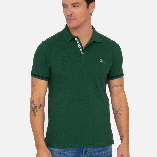 RAME Tricou  verde pin / alb