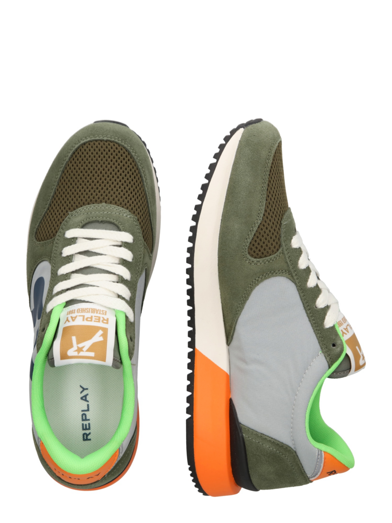 REPLAY Sneaker low  albastru închis / gri argintiu / verde închis / portocaliu