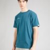 REPLAY Tricou  verde petrol / alb