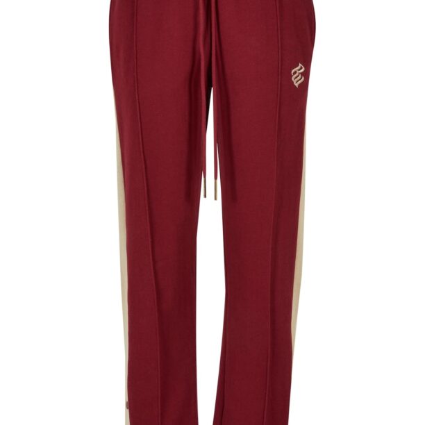 ROCAWEAR Pantaloni 'Kansas'  bej deschis / roșu burgundy