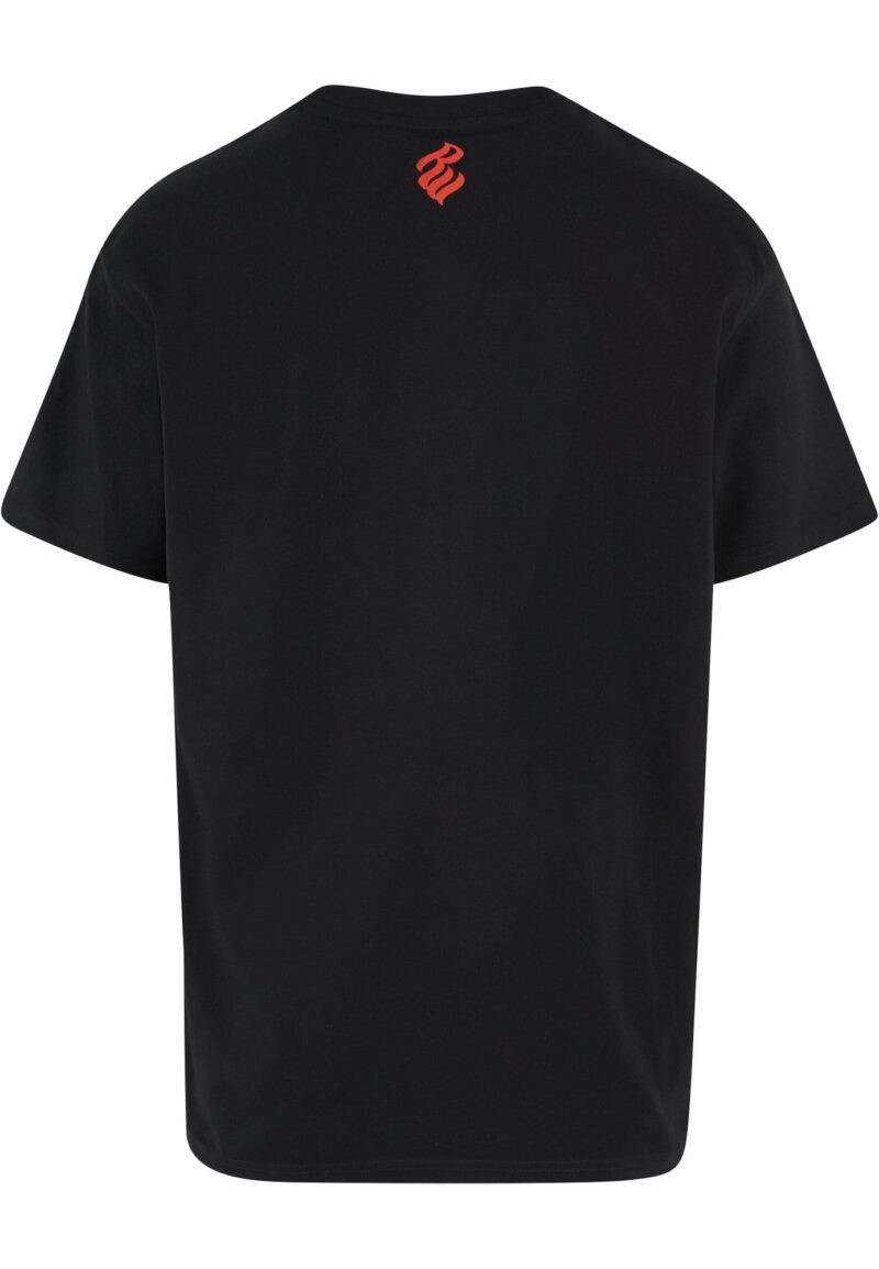 ROCAWEAR Tricou 'Ozone'  roşu închis / negru / alb