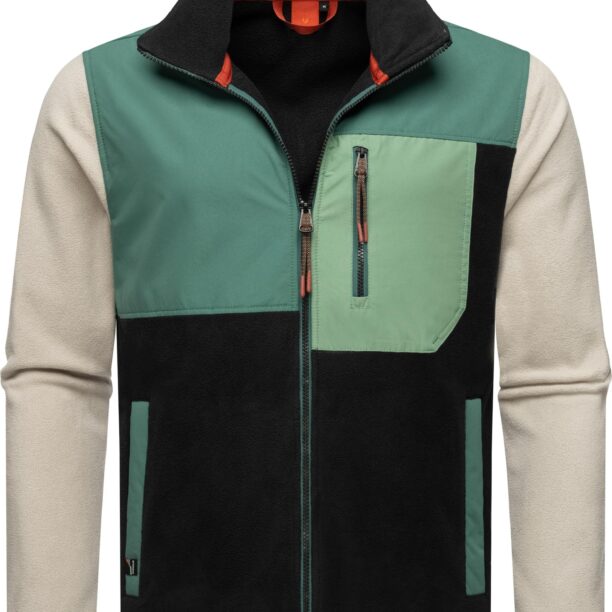 Ragwear Jachetă  fleece 'Flettcher'  bej / verde / negru