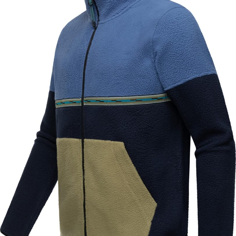 Ragwear Jachetă  fleece 'Lonndy'  albastru / bleumarin / verde / negru